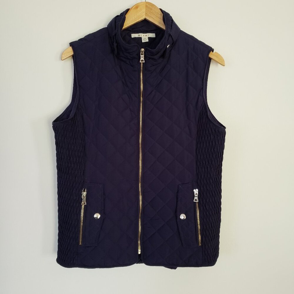 Miami Medium Dark Navy Blue Quilted Vest